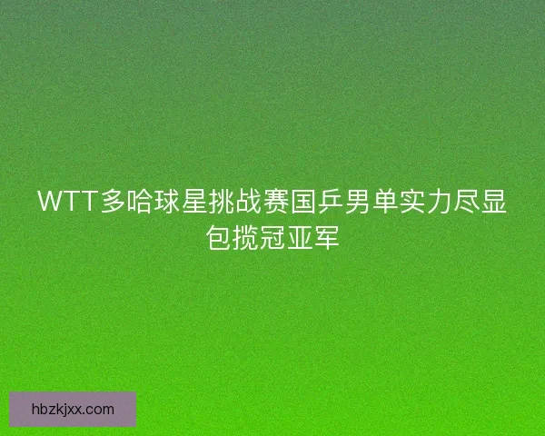 WTT多哈球星挑战赛国乒男单实力尽显包揽冠亚军 WTT多哈球星挑战赛国乒男单实力尽显包揽冠亚军